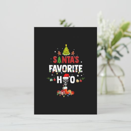 Santa's favoriete kerstkerstkerstkerstkerstkerstke kaart (Staand voorkant)