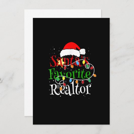 Santa's favoriete kerstkerstkerstkerstkerstkerstke kaart (Voorkant / Achterkant)