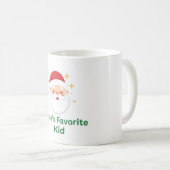 santa's favoriete kind mok kinderen kerst mok cute (Voorkant rechts)