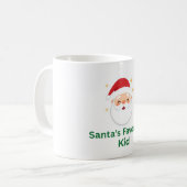santa's favoriete kind mok kinderen kerst mok cute (Voorkant links)