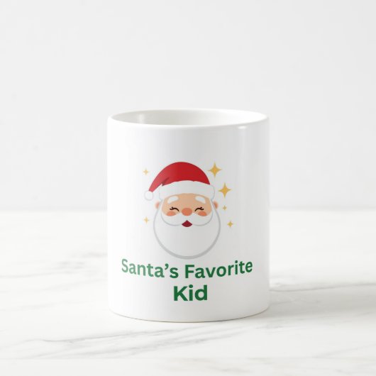 santa's favoriete kind mok kinderen kerst mok cute (Center)