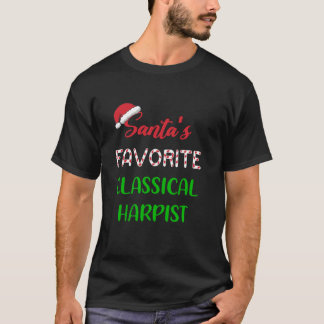 Santas Favoriete Klassieke Harpist Klassieke Harp  T-shirt