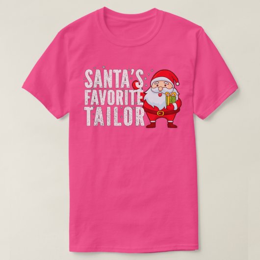 Santas favoriete kleermaker, grappige kerst t-shirt (Design voorkant)