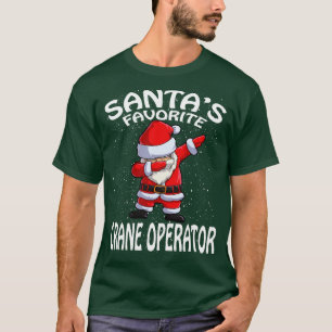Santas Favoriete kraanmachinist Kerst T-shirt