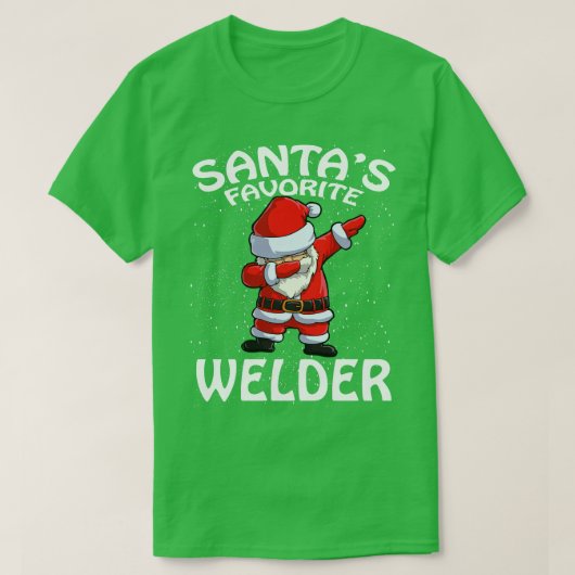 Santas Favoriete lasser Kerstmis T-shirt (Design voorkant)
