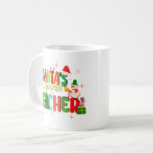 Santa's favoriete leraar.Gepersonaliseerde leraar Koffiemok (Voorkant links)