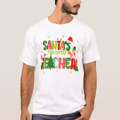 Santa's favoriete leraar.Gepersonaliseerde leraar  T-shirt (Voorkant)