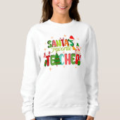 Santa's favoriete leraar.Gepersonaliseerde leraar  Trui (Voorkant)