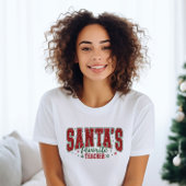 Santa's favoriete leraar Glitter T-shirt