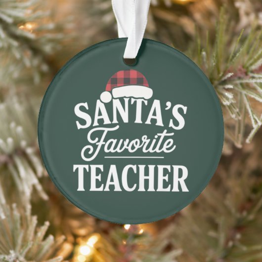 Santa's Favoriete Leraar Kerst Leerlingen Ornament (Boom)