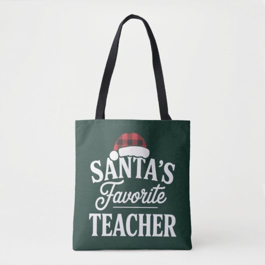 Santa's Favoriete Leraar Kerst Leerlingen Tote Bag (Voorkant)