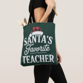 Santa's Favoriete Leraar Kerst Leerlingen Tote Bag (Dichtbij)