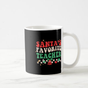 Santas Favoriete leraar Retro Groovy Kerstmis Xma Koffiemok