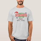 Santa's favoriete lerares  t-shirt (Voorkant)