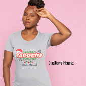Santa's favoriete lerares  t-shirt