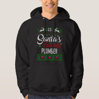 Santas Favoriete loodgieter kerst lelijke trui Hoodie
