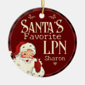 Santa's Favoriete LPN Keramisch Ornament (Voorkant)