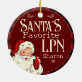 Santa's Favoriete LPN Keramisch Ornament (Achterkant)