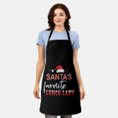 Santa's favoriete Lunch Lady Schort (Gedragen)