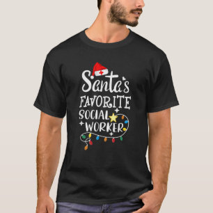 Santa's Favoriete Maatschappelijk Werker Kerstgene T-shirt
