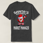 Santas Favoriete Market Manager Kerst T-shirt (Design voorkant)