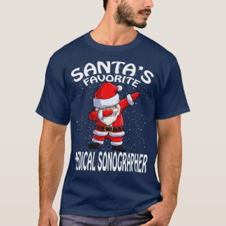 Santas Favoriete Medische Sonograaf Kerst T-shirt