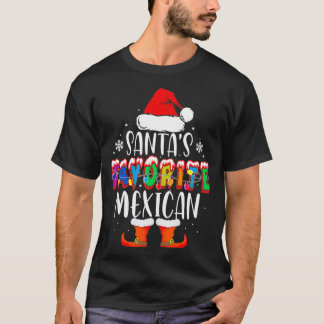 Santas Favoriete Mexicaanse Funny Kerstkerstkerstc T-shirt