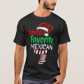 Santa's favoriete Mexicaanse kerstkerstkerstkerstk T-shirt (Voorkant)