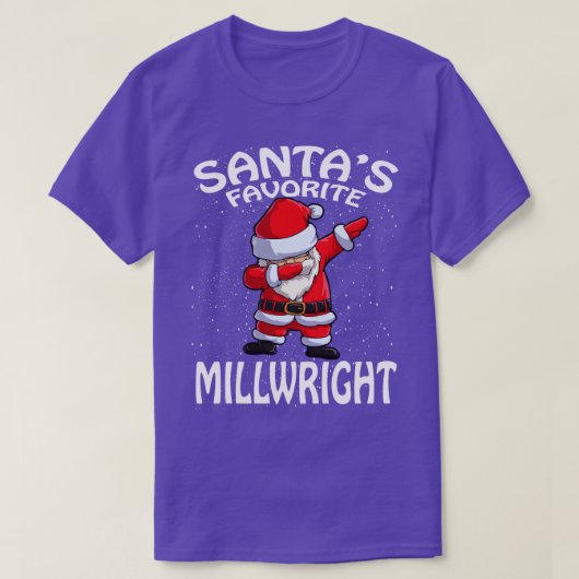 Santas Favoriete Millwright Kerstmis T-shirt (Design voorkant)