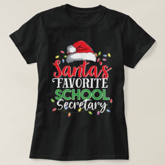 Santa's favoriete minister voor Kerstmis T-shirt (Design voorkant)