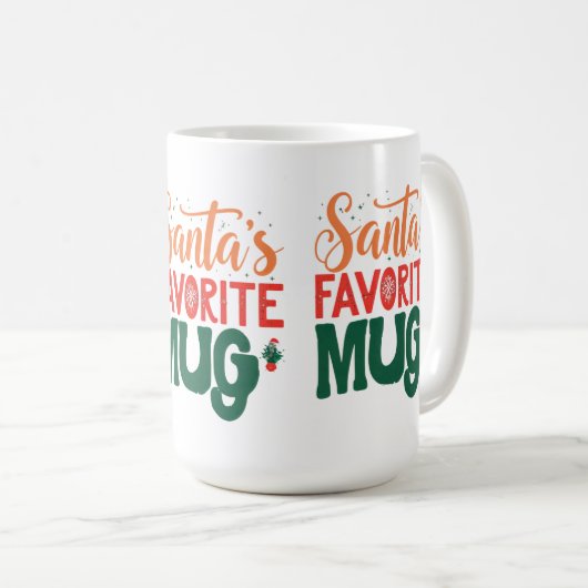 Santa's Favoriete Mok - Classic 15 oz Design (Voorkant rechts)