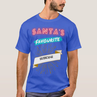 Santas favoriete Musician Chrismas T-shirt