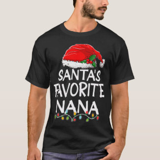 Santa's favoriete Nana kerstkerstkerstkerstboom l T-shirt