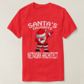 Santas Favoriete Netwerk Architect Kerstmis T-shirt (Design voorkant)