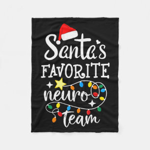 Santa's Favoriete Neuro Team Kerst Neurologie Nu Fleece Deken
