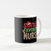 Santa's Favoriete Nurse Kerstvakantie Mok (Voorkant rechts)