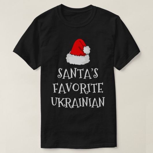 Santa's favoriete Oekraïense cadeautje met kerstmi T-shirt (Design voorkant)
