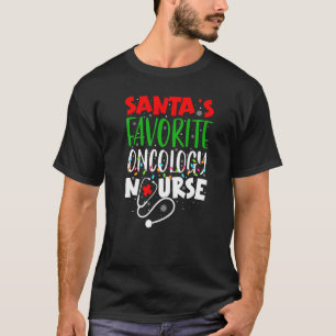Santa's favoriete oncologie zuster kerstkerstkerst t-shirt