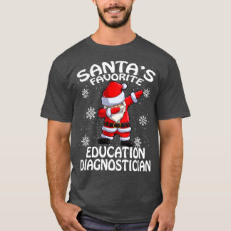 Santas Favoriete Onderwijs Diagnosticus Kerstmis T-shirt