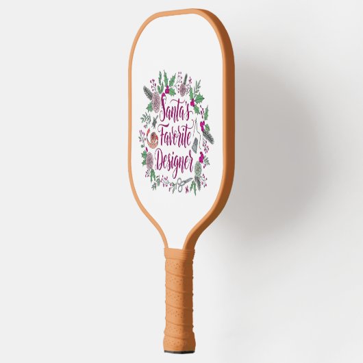 Santa's favoriete ontwerper Kerstmis naaien cadeau Pickleball Paddle (Links)