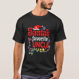 Santa's favoriete oom Xmas Light Santa Hat Christu T-shirt