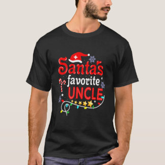 Santa's favoriete oom Xmas Light Santa Hat Christu T-shirt