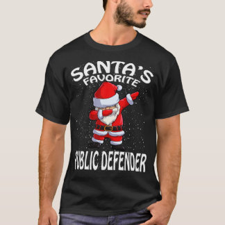 Santas Favoriete Openbare Verdediger Kerstmis T-shirt