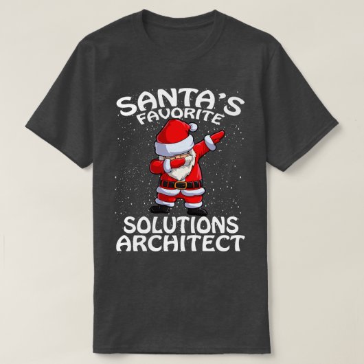 Santas Favoriete Oplossingen Architect Kerstmis T-shirt (Design voorkant)