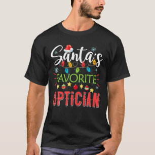 Santa's favoriete opticien Xmas licht Santa Hat Ch T-shirt