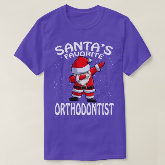 Santas Favoriete Orthodontist Kerstmis T-shirt (Design voorkant)