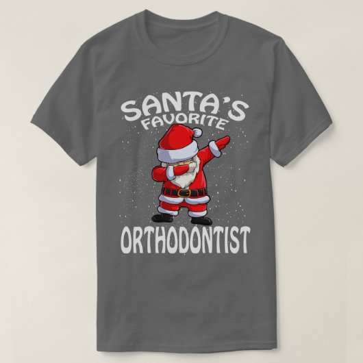 Santas Favoriete Orthodontist Kerstmis T-shirt (Design voorkant)