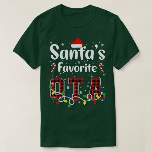 Santas Favoriete OTA-kerstbehandeling T-shirt (Design voorkant)