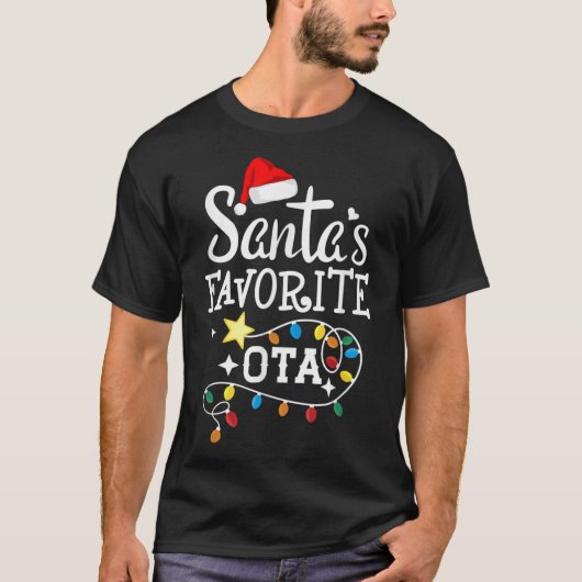 Santas Favoriete OTA-kerstbehandeling T-shirt (Voorkant)