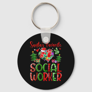 Santas Favoriete Overheidsmedewerker Kerstmis Sleutelhanger